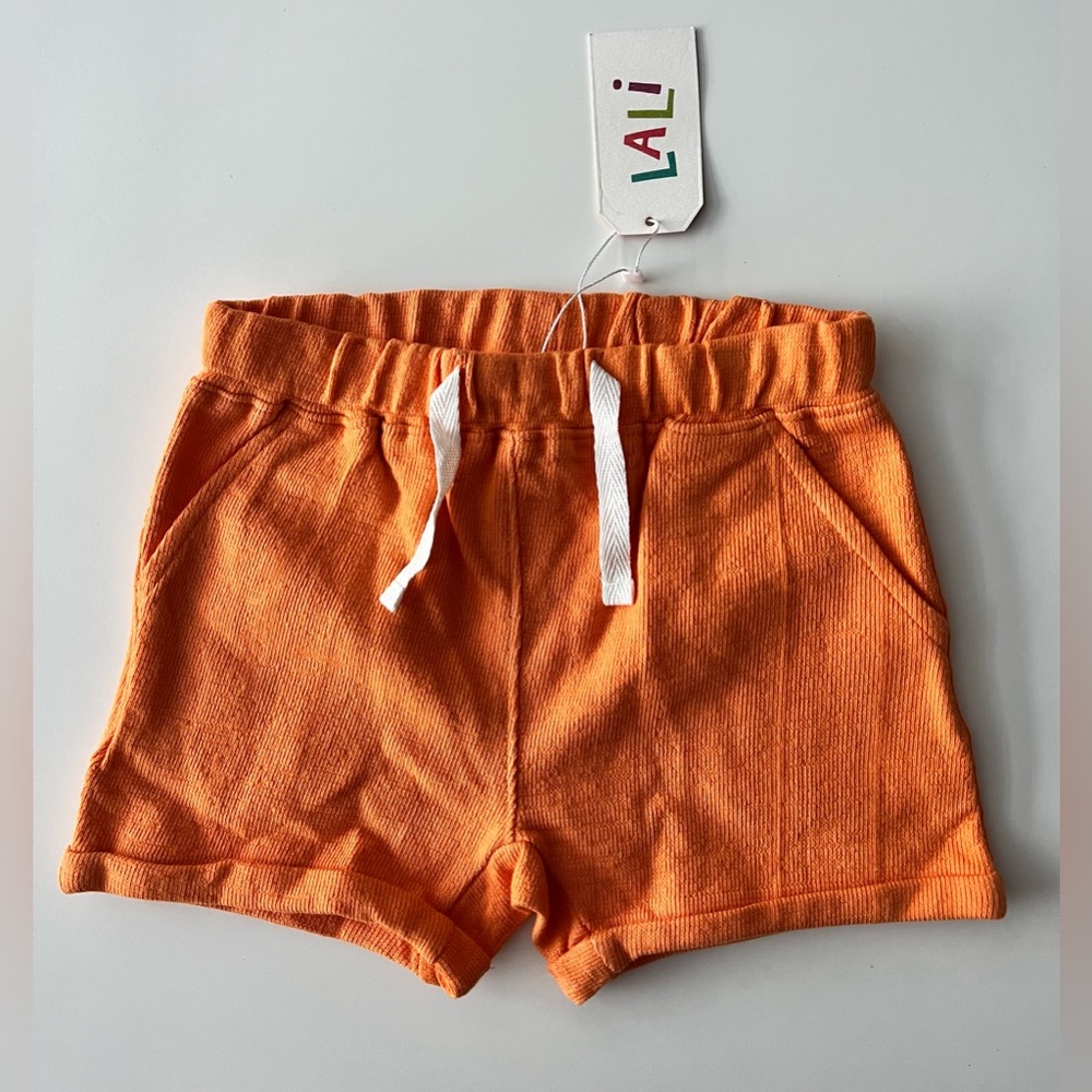 Lali Kids baby cotton orange shorts 12m
